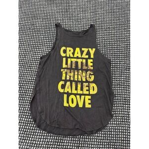 Queen Tank Top Mens Large Gray Crazy Little Thing Called Love Graphic